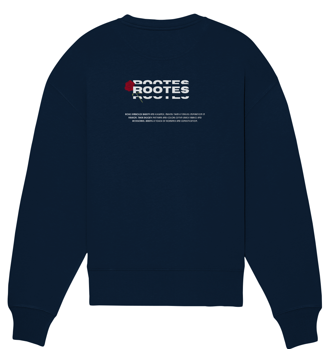 Rootes Flower Rose - Organic Oversize Sweatshirt