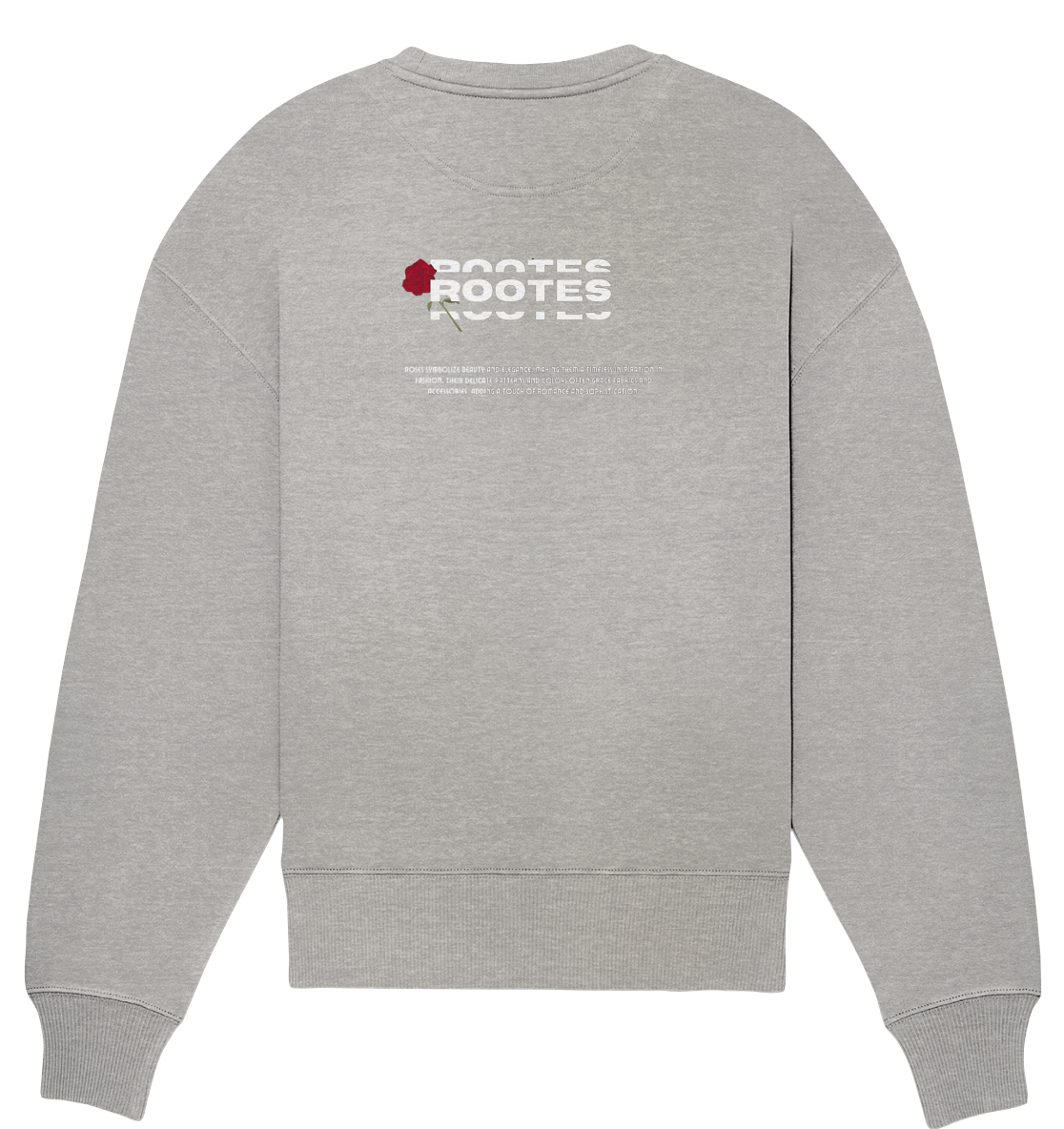 Rootes Flower Rose - Organic Oversize Sweatshirt