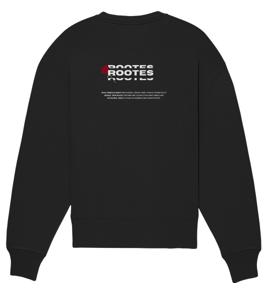 Rootes Flower Rose - Organic Oversize Sweatshirt